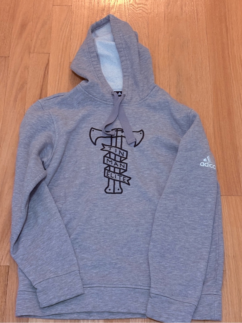 adidas Tinman Elite Gray Hooded Sweatshirt SzM